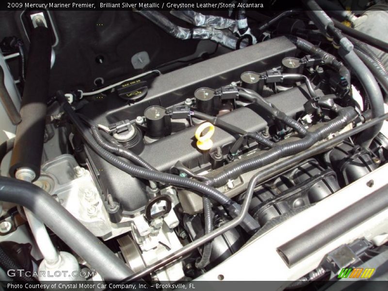 Brilliant Silver Metallic / Greystone Leather/Stone Alcantara 2009 Mercury Mariner Premier