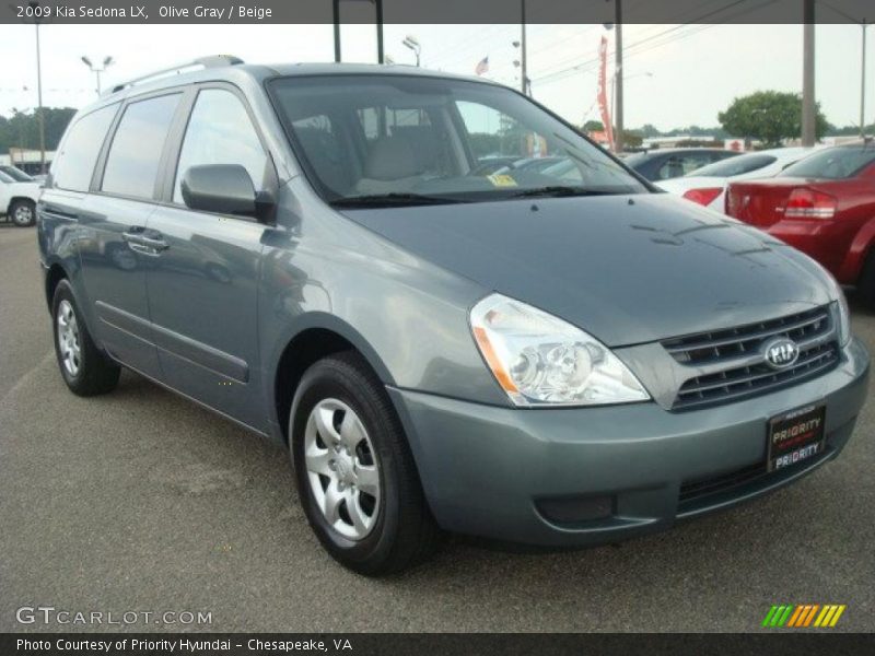 Olive Gray / Beige 2009 Kia Sedona LX