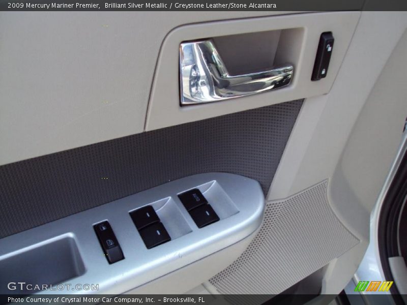 Brilliant Silver Metallic / Greystone Leather/Stone Alcantara 2009 Mercury Mariner Premier