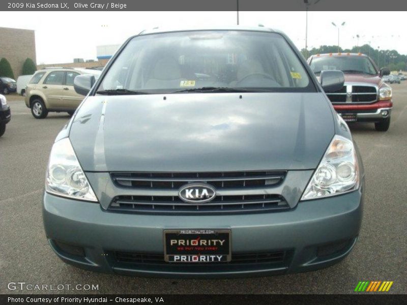 Olive Gray / Beige 2009 Kia Sedona LX