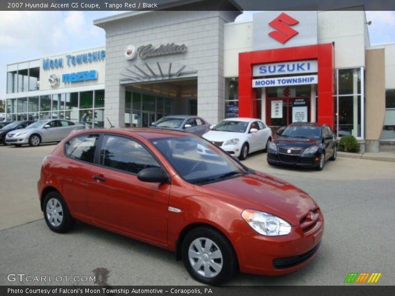 Tango Red / Black 2007 Hyundai Accent GS Coupe