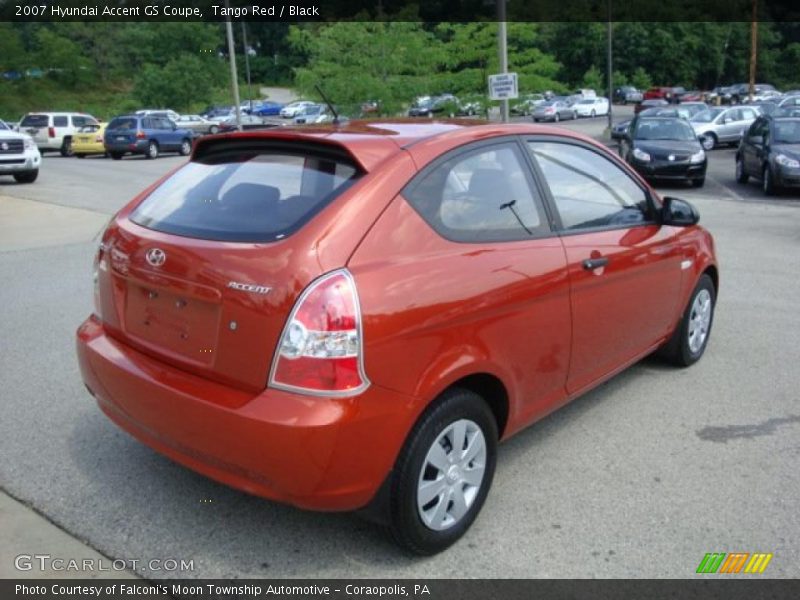 Tango Red / Black 2007 Hyundai Accent GS Coupe