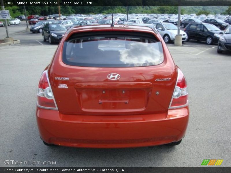 Tango Red / Black 2007 Hyundai Accent GS Coupe