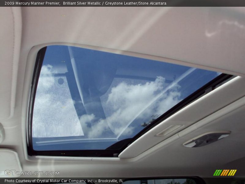 Brilliant Silver Metallic / Greystone Leather/Stone Alcantara 2009 Mercury Mariner Premier