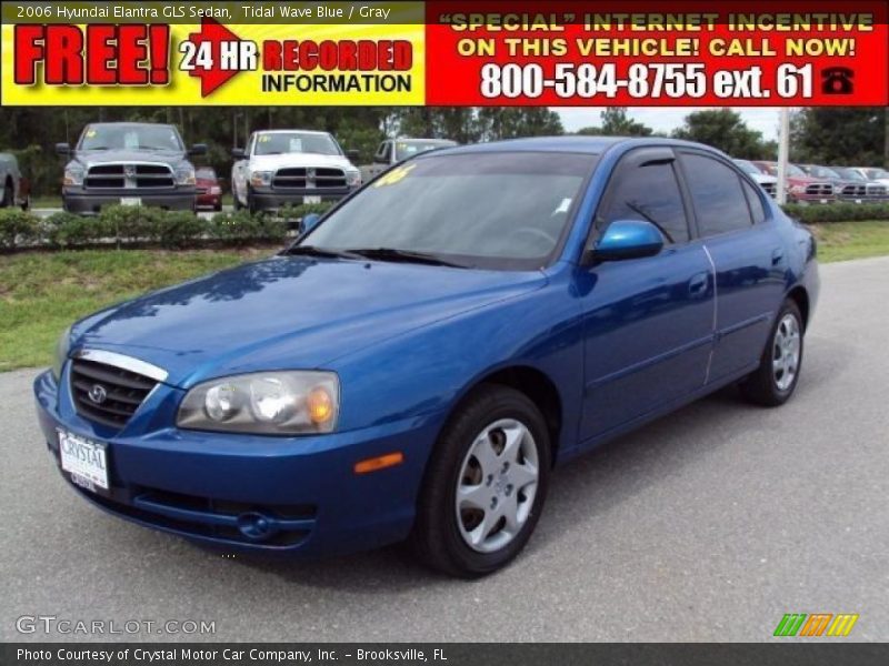 Tidal Wave Blue / Gray 2006 Hyundai Elantra GLS Sedan