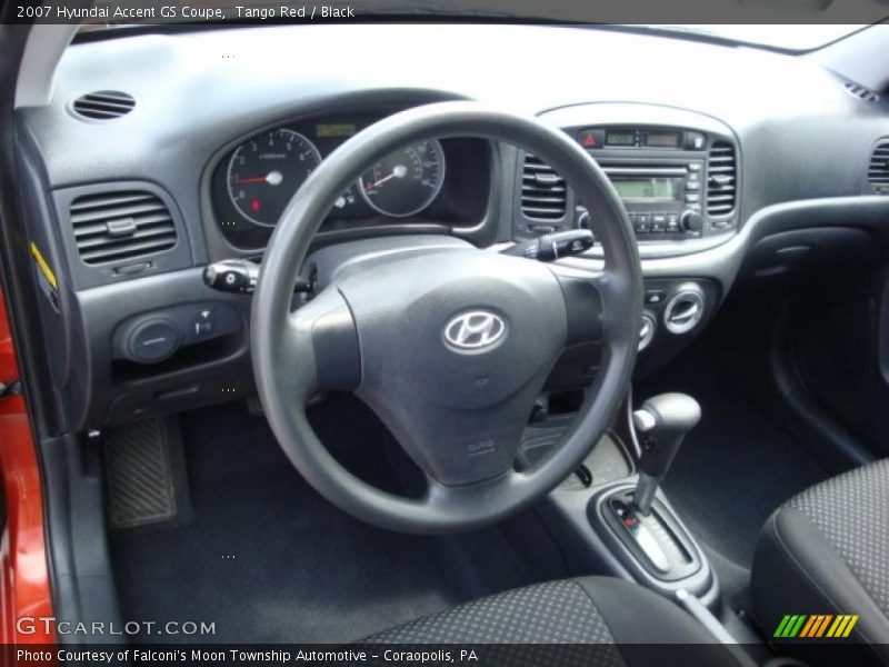 Tango Red / Black 2007 Hyundai Accent GS Coupe