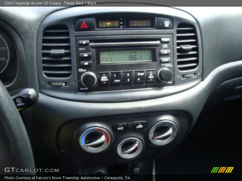 Tango Red / Black 2007 Hyundai Accent GS Coupe