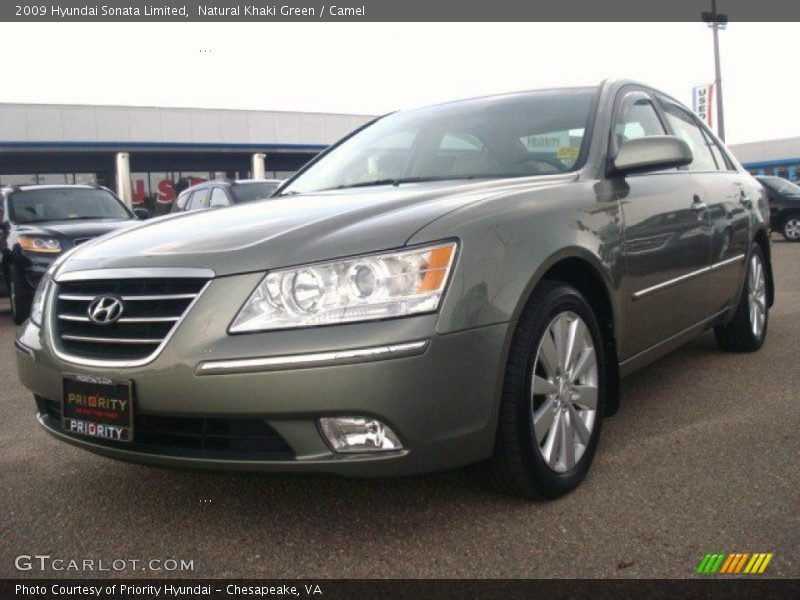 Natural Khaki Green / Camel 2009 Hyundai Sonata Limited