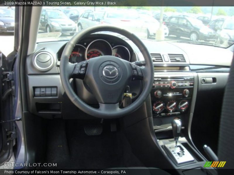 Galaxy Gray Mica / Black 2009 Mazda MAZDA3 s Touring Sedan