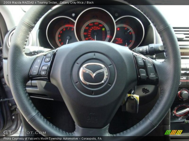 Galaxy Gray Mica / Black 2009 Mazda MAZDA3 s Touring Sedan
