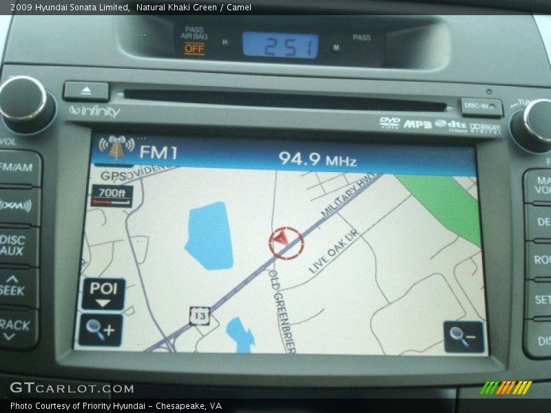 Natural Khaki Green / Camel 2009 Hyundai Sonata Limited