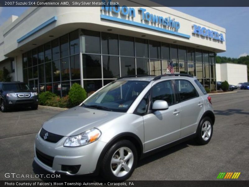 Silky Silver Metallic / Black 2007 Suzuki SX4 Convenience AWD