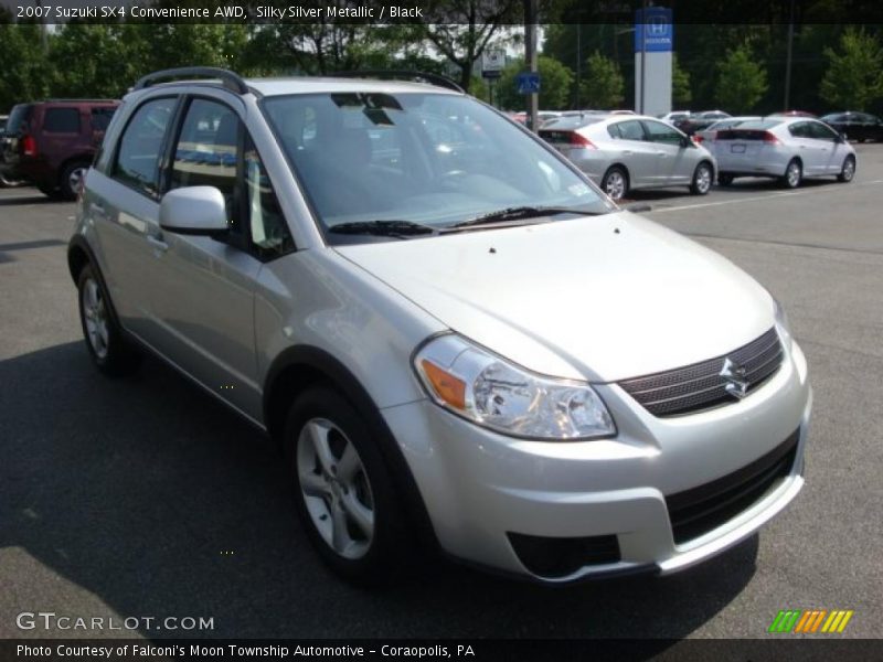 Silky Silver Metallic / Black 2007 Suzuki SX4 Convenience AWD