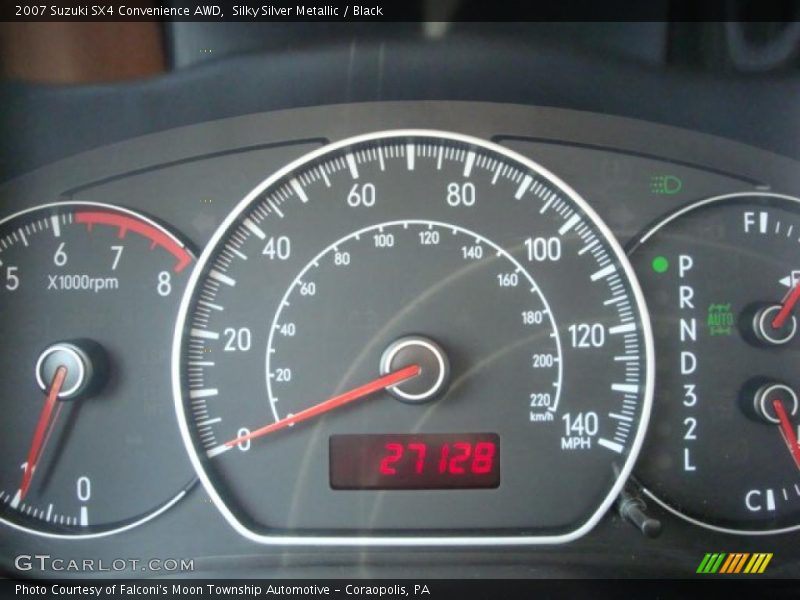 Silky Silver Metallic / Black 2007 Suzuki SX4 Convenience AWD