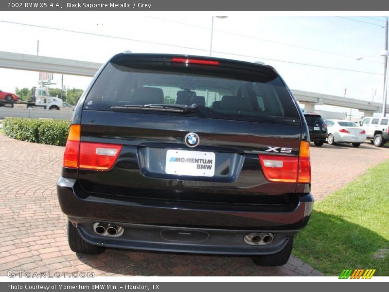 Black Sapphire Metallic / Grey 2002 BMW X5 4.4i