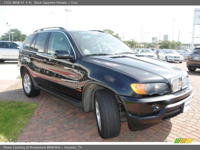 Black Sapphire Metallic / Grey 2002 BMW X5 4.4i
