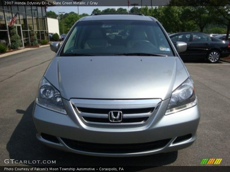 Slate Green Metallic / Gray 2007 Honda Odyssey EX-L