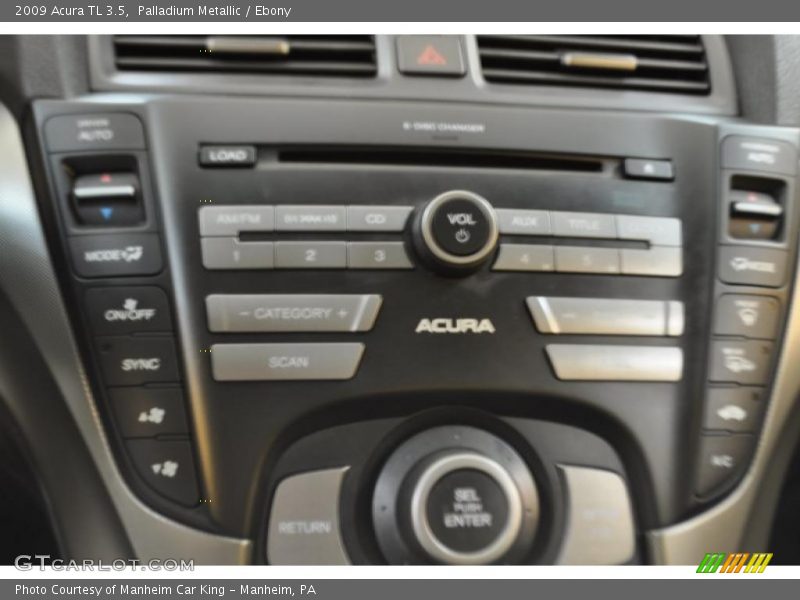 Palladium Metallic / Ebony 2009 Acura TL 3.5