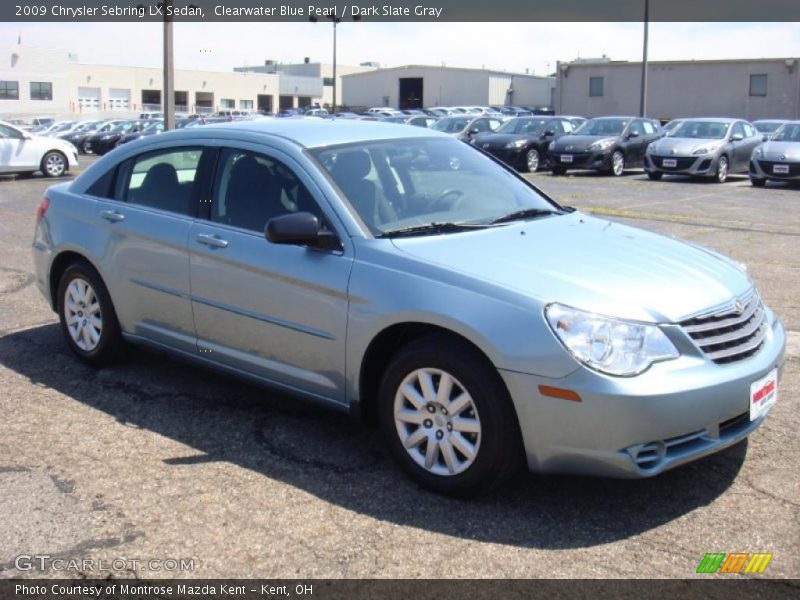 Clearwater Blue Pearl / Dark Slate Gray 2009 Chrysler Sebring LX Sedan