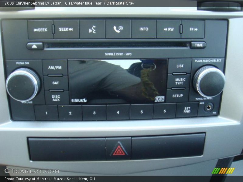 Clearwater Blue Pearl / Dark Slate Gray 2009 Chrysler Sebring LX Sedan