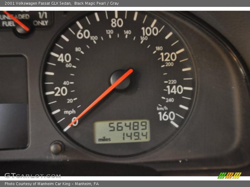Black Magic Pearl / Gray 2001 Volkswagen Passat GLX Sedan