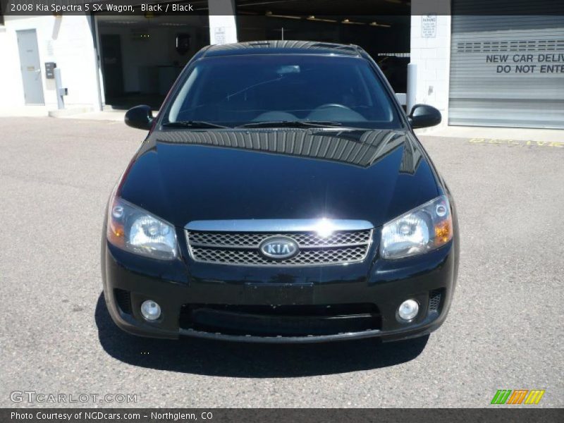 Black / Black 2008 Kia Spectra 5 SX Wagon