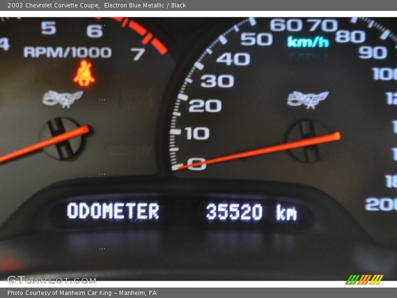 Electron Blue Metallic / Black 2003 Chevrolet Corvette Coupe
