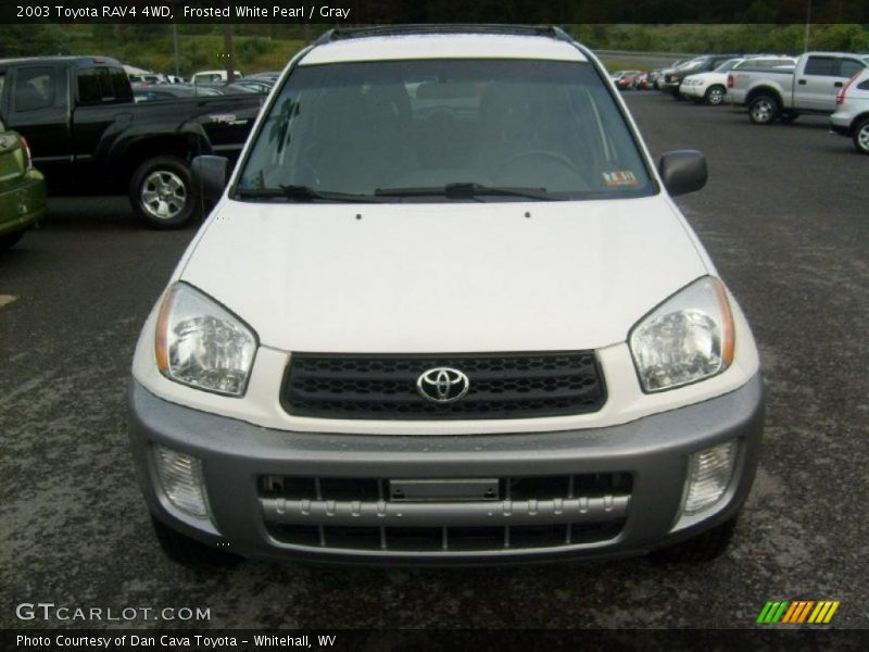 Frosted White Pearl / Gray 2003 Toyota RAV4 4WD