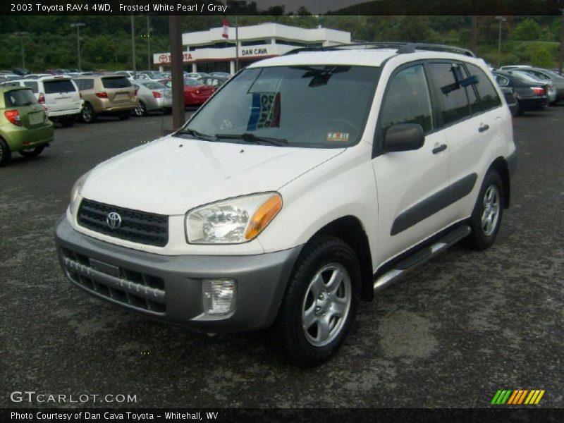 Frosted White Pearl / Gray 2003 Toyota RAV4 4WD