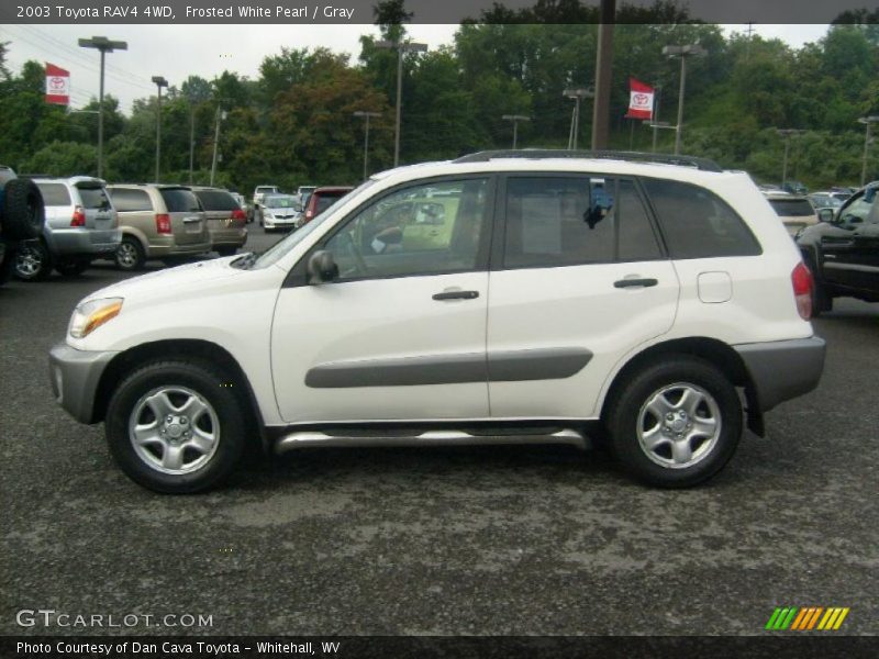 Frosted White Pearl / Gray 2003 Toyota RAV4 4WD