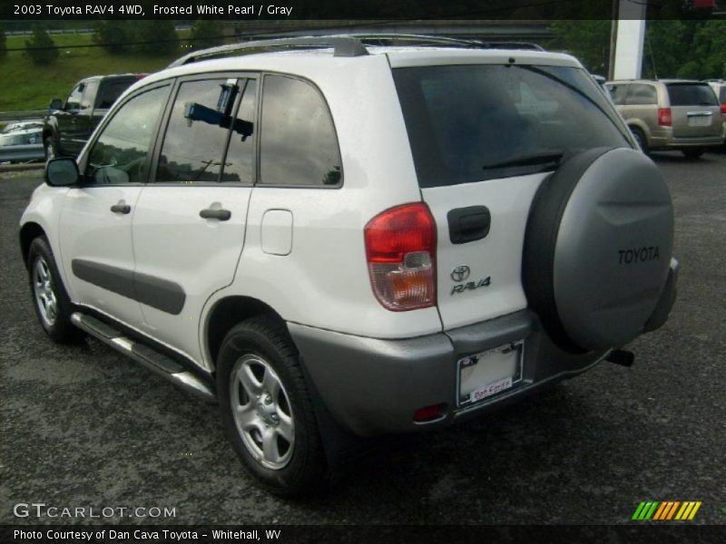 Frosted White Pearl / Gray 2003 Toyota RAV4 4WD