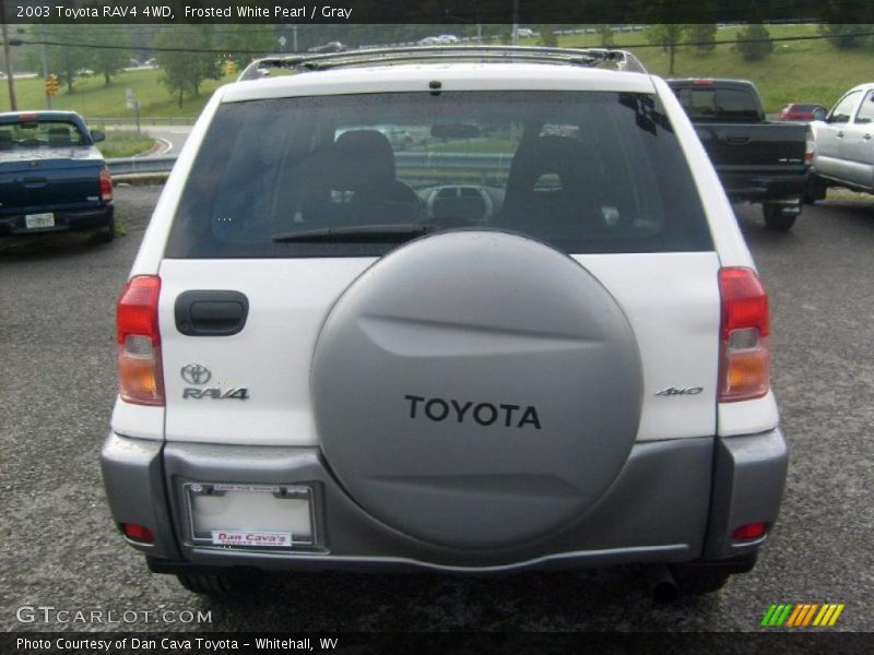 Frosted White Pearl / Gray 2003 Toyota RAV4 4WD