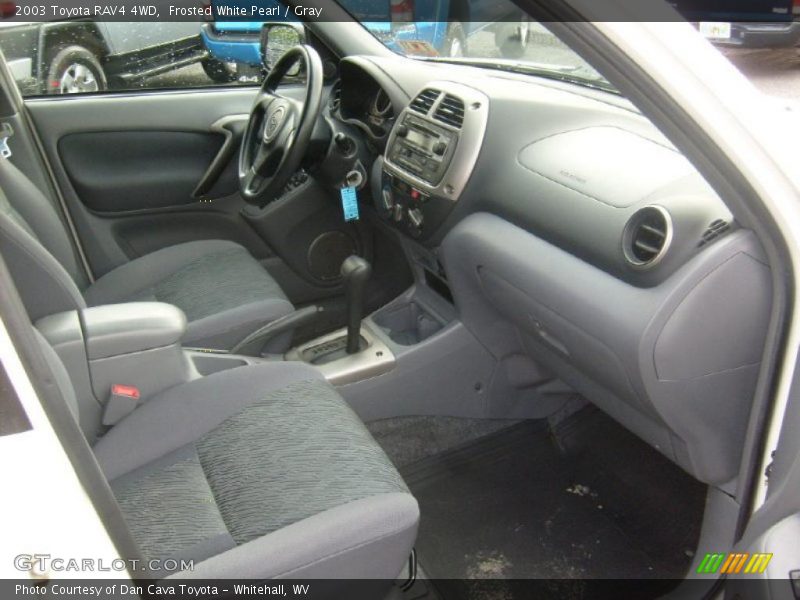 Frosted White Pearl / Gray 2003 Toyota RAV4 4WD