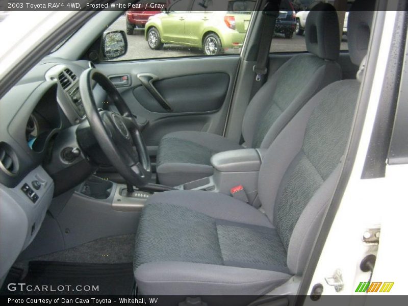 Frosted White Pearl / Gray 2003 Toyota RAV4 4WD