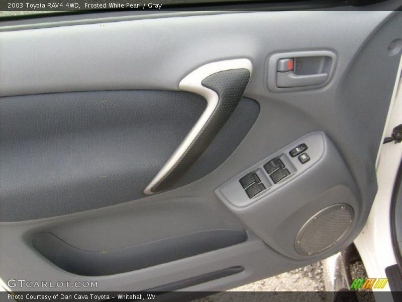 Frosted White Pearl / Gray 2003 Toyota RAV4 4WD