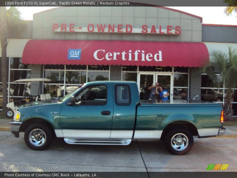 Pacific Green Metallic / Medium Graphite 1998 Ford F150 XL SuperCab