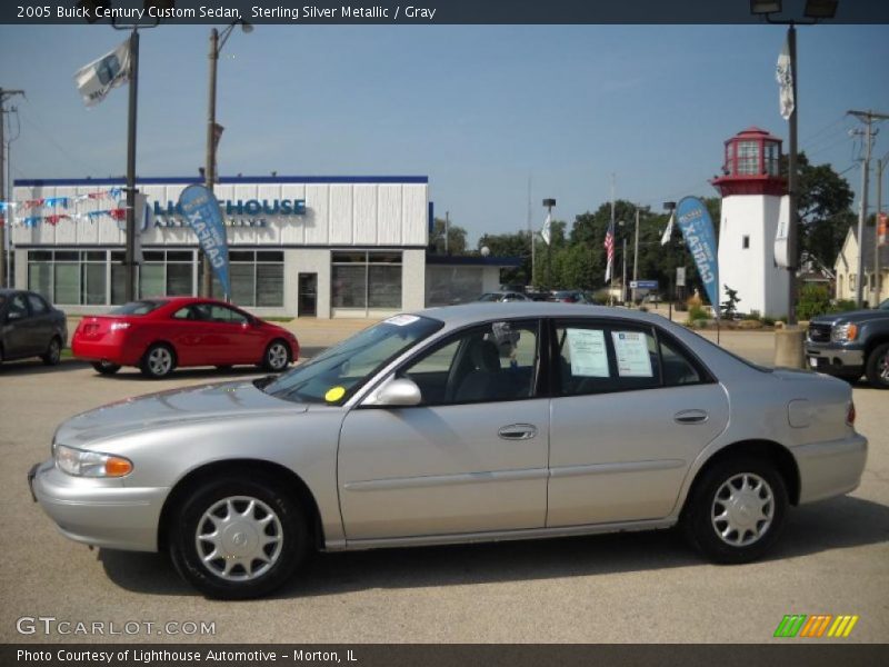 Sterling Silver Metallic / Gray 2005 Buick Century Custom Sedan