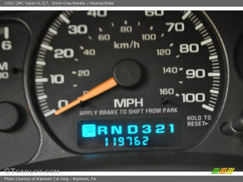 Storm Gray Metallic / Neutral/Shale 2002 GMC Yukon XL SLT