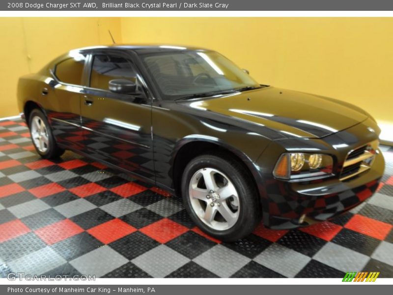 Brilliant Black Crystal Pearl / Dark Slate Gray 2008 Dodge Charger SXT AWD