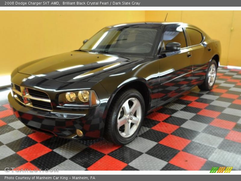 Brilliant Black Crystal Pearl / Dark Slate Gray 2008 Dodge Charger SXT AWD