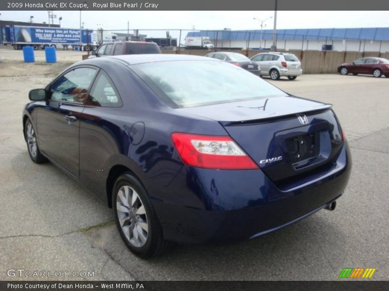Royal Blue Pearl / Gray 2009 Honda Civic EX Coupe