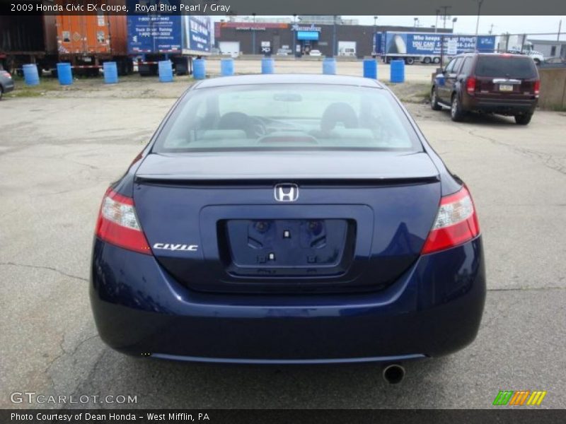 Royal Blue Pearl / Gray 2009 Honda Civic EX Coupe
