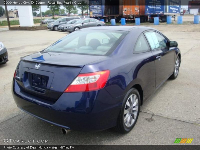 Royal Blue Pearl / Gray 2009 Honda Civic EX Coupe