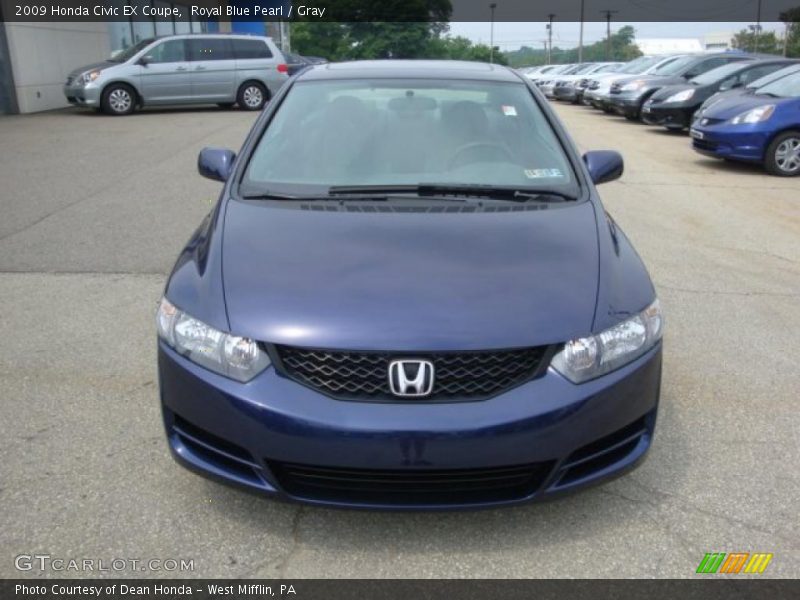 Royal Blue Pearl / Gray 2009 Honda Civic EX Coupe