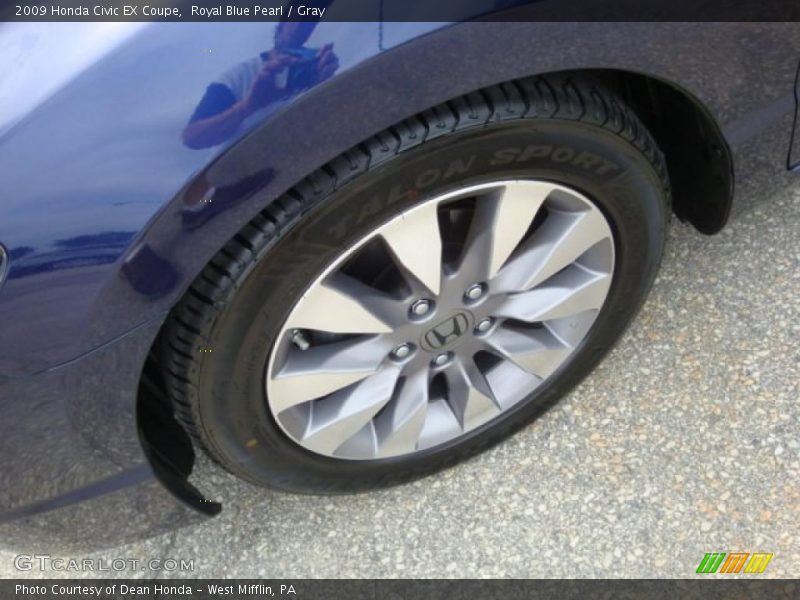 Royal Blue Pearl / Gray 2009 Honda Civic EX Coupe