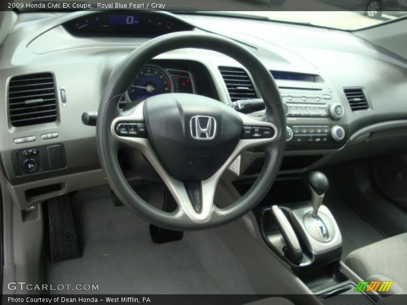 Royal Blue Pearl / Gray 2009 Honda Civic EX Coupe