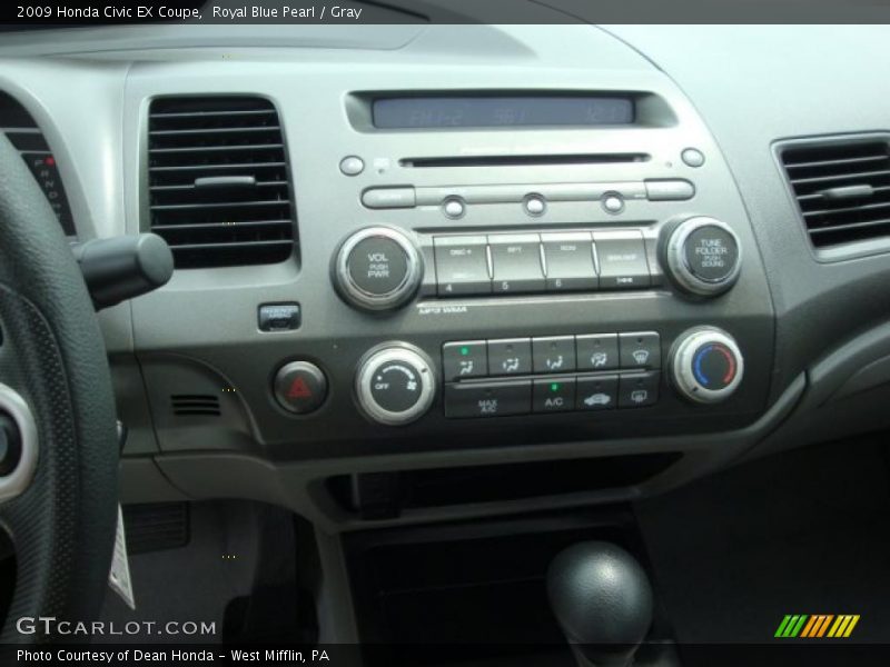 Royal Blue Pearl / Gray 2009 Honda Civic EX Coupe