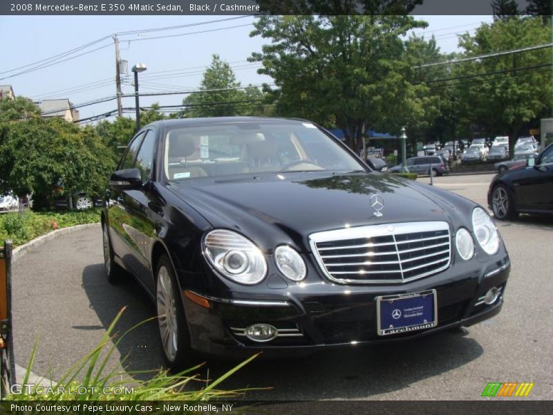 Black / Cashmere 2008 Mercedes-Benz E 350 4Matic Sedan