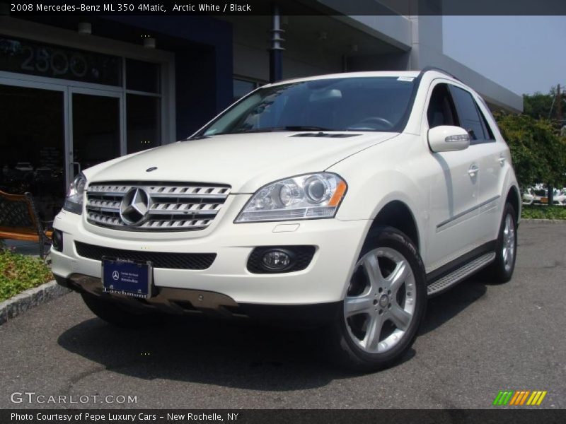 Arctic White / Black 2008 Mercedes-Benz ML 350 4Matic