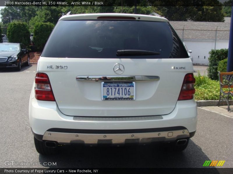 Arctic White / Black 2008 Mercedes-Benz ML 350 4Matic